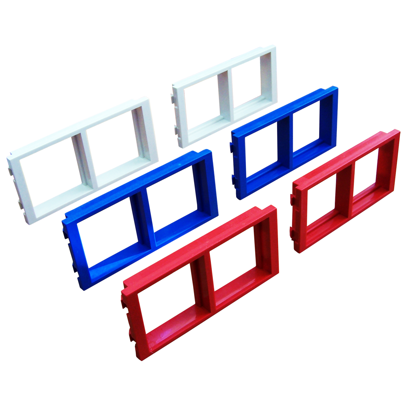 Horizontal double adapter frame for floor towers